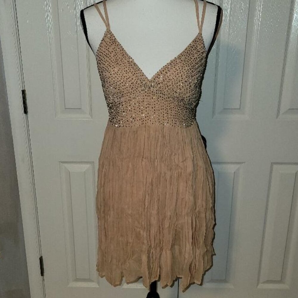 Free People Like A Diamond Chiffon Dress Size 4 - Picture 4 of 8